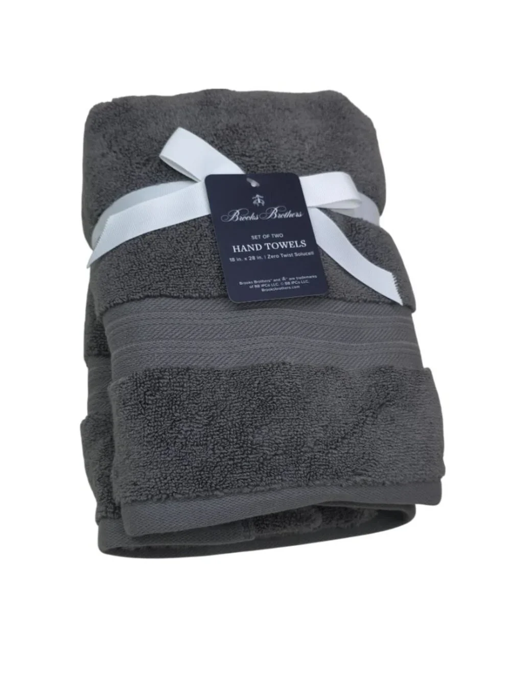 Brooks Brothers 2 Pack Zero Twist Solucell Hand Towels 18